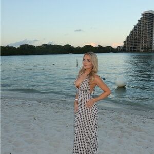 Elegant Black and White Polka Dot Dress